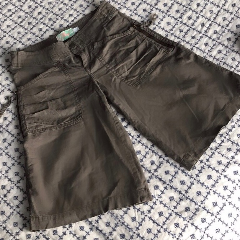 Rare! MANGO Linen cargo shorts